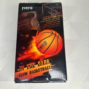 New Funvip LED Light Up Basketball Teen Boy Gifts Ideas Orange Size 7